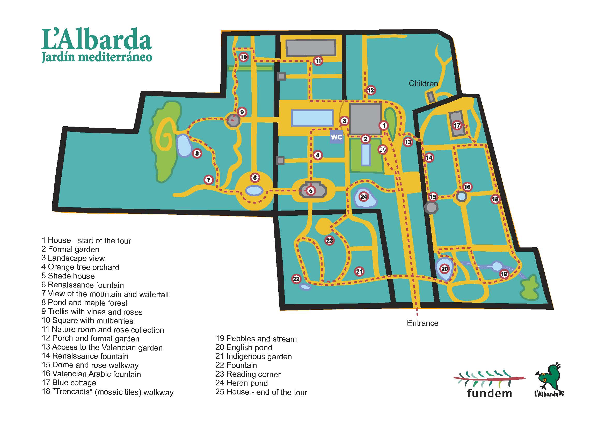 mapa jardin albarda
